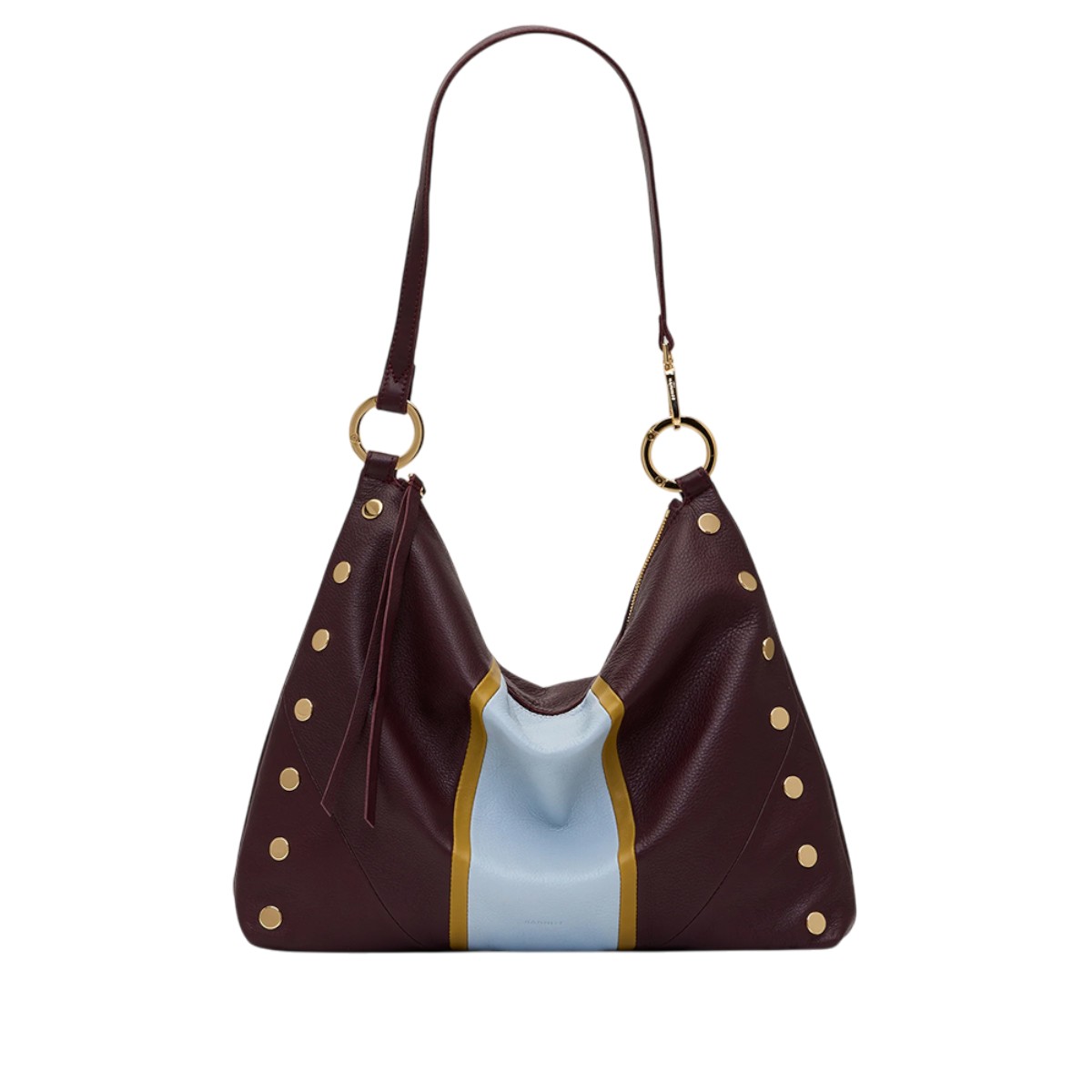 Hammitt Kyle Large Shoulder Bag, Regatta Stripe and Yellow Gold Tone Hardware