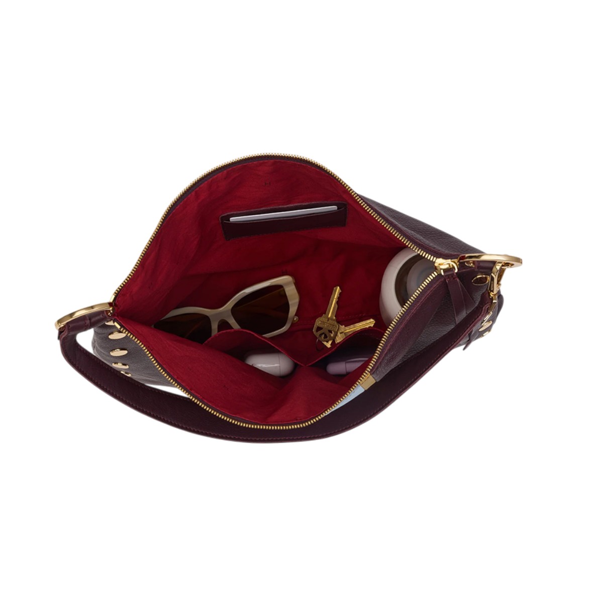 Hammitt Kyle Large Shoulder Bag, Regatta Stripe and Yellow Gold Tone Hardware