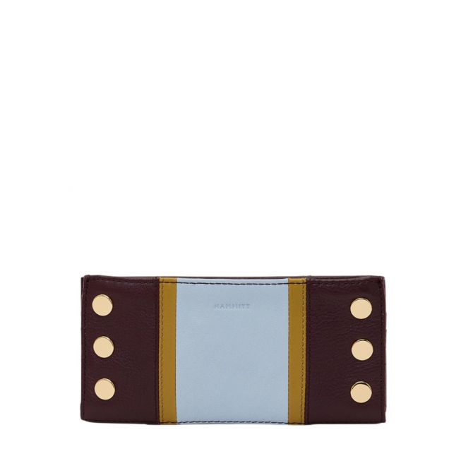 Hammitt 110 North Wallet, Regatta Stripe and Yellow Gold Tone Hardware