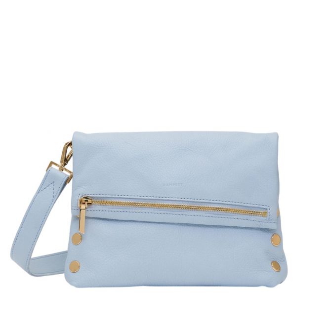 Hammitt VIP Medium Crossbody Bag, Hazy Blue and Yellow Gold Tone Hardware