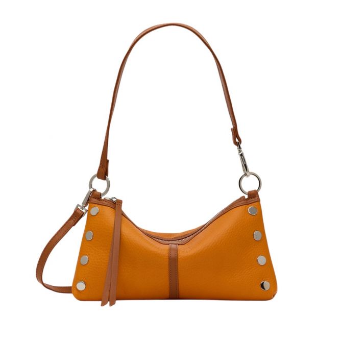 Hammitt Kyle Small Shoulder Bag, Tailored Tangerine and Silver Hardware