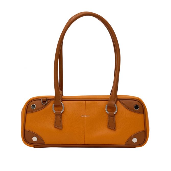 Hammitt Meredith Small Top Handle Bag, Tailored Tangerine and Silver Hardware