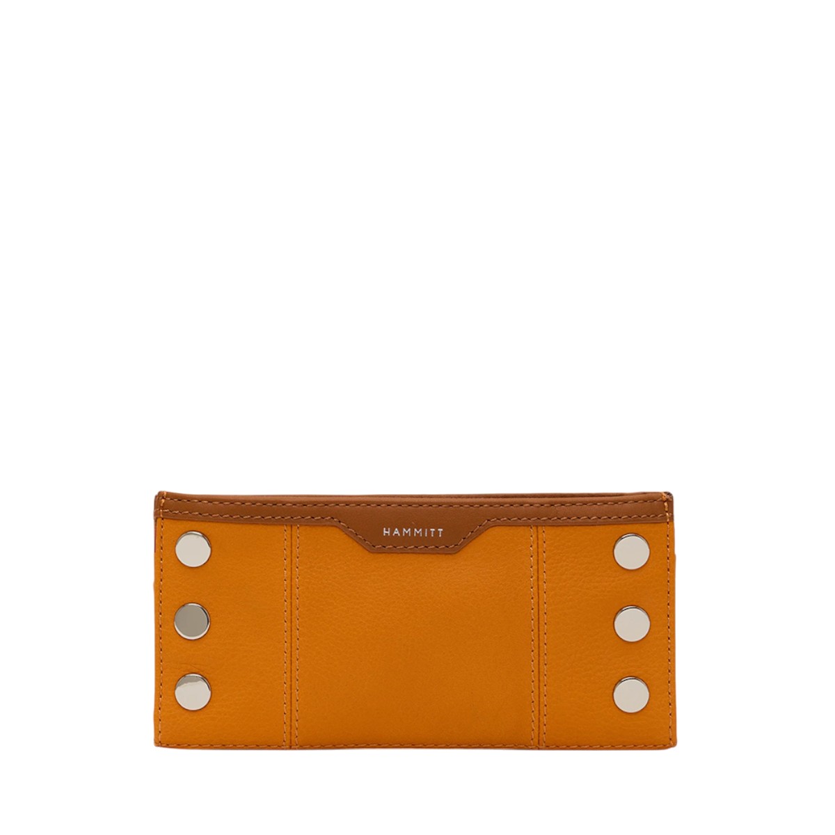 Hammitt 110 North Wallet, Tailored Tangerine and Silver Hardware
