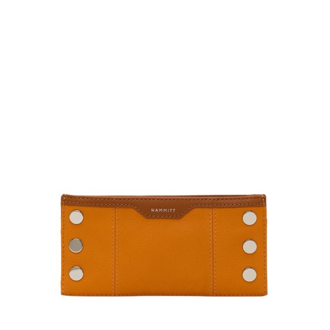 Hammitt 110 North Wallet, Tailored Tangerine and Silver Hardware