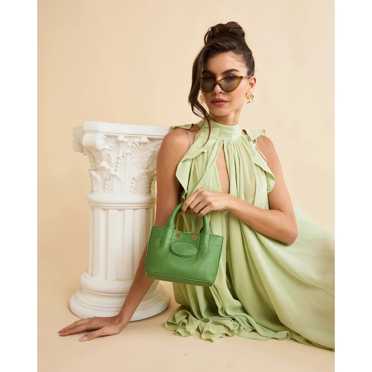 Hammitt Olympia Mini Crossbody, Dill and Gold Hardware