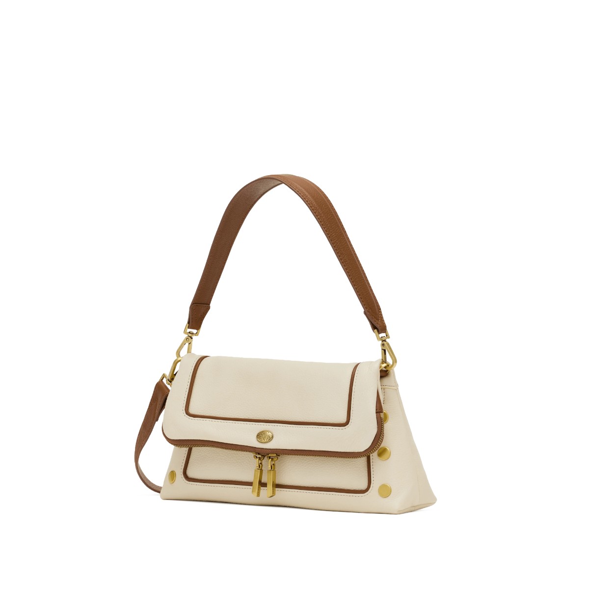 Hammitt Medium Beverly Shoulder Bag, West End and Antique Gold Hardware