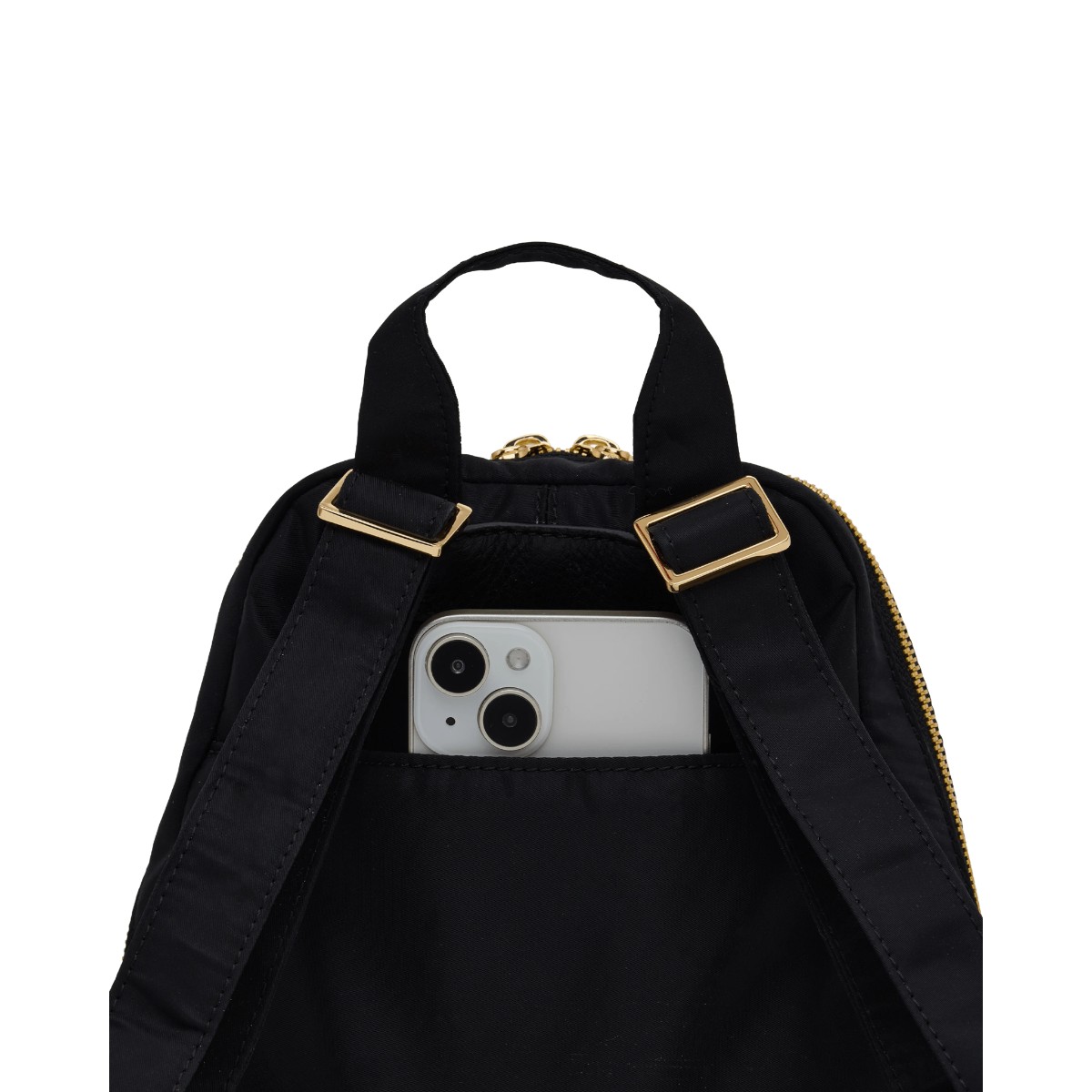 Hammitt Hunter Medium Backpack, Black Nylon Cargo and Gold Hardware