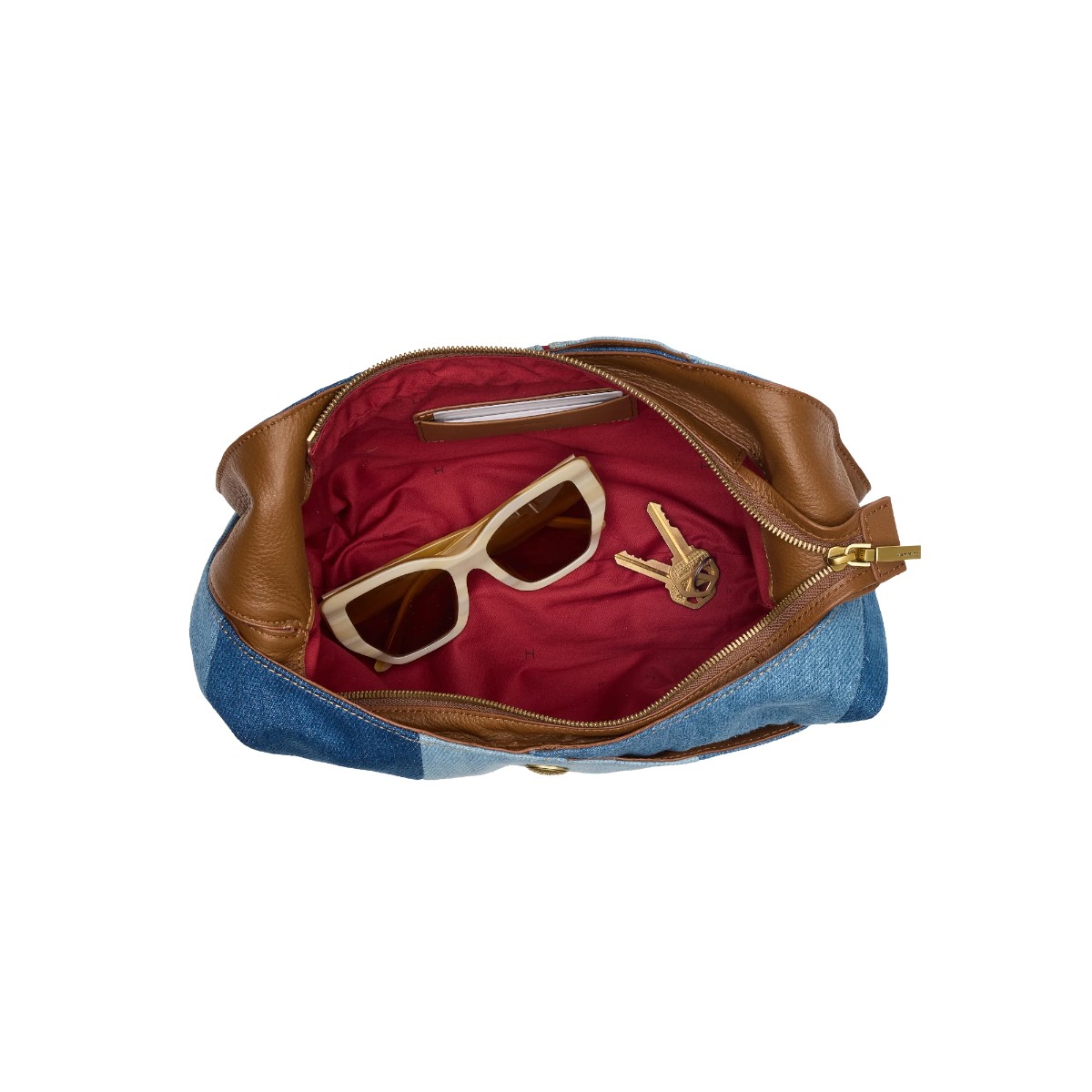 Hammitt Tom Medium Shoulder Bag, Silverlake and Antique Gold Hardware