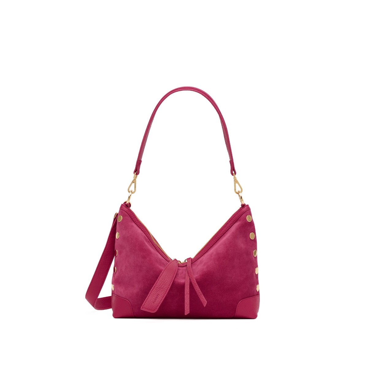 Hammitt Grace Medium Shoulder Bag, Calypso Suede and Gold Hardware