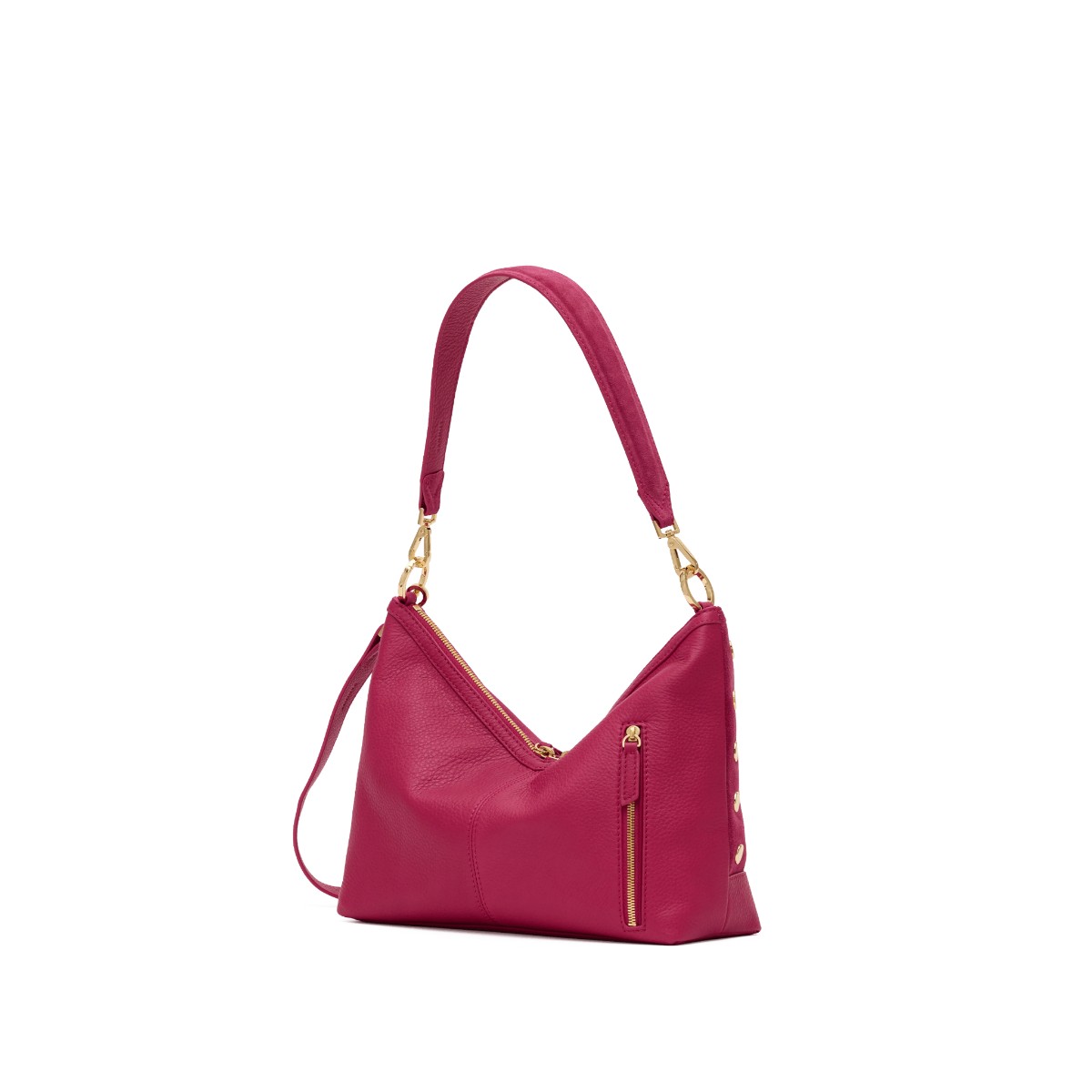Hammitt Grace Medium Shoulder Bag, Calypso Suede and Gold Hardware