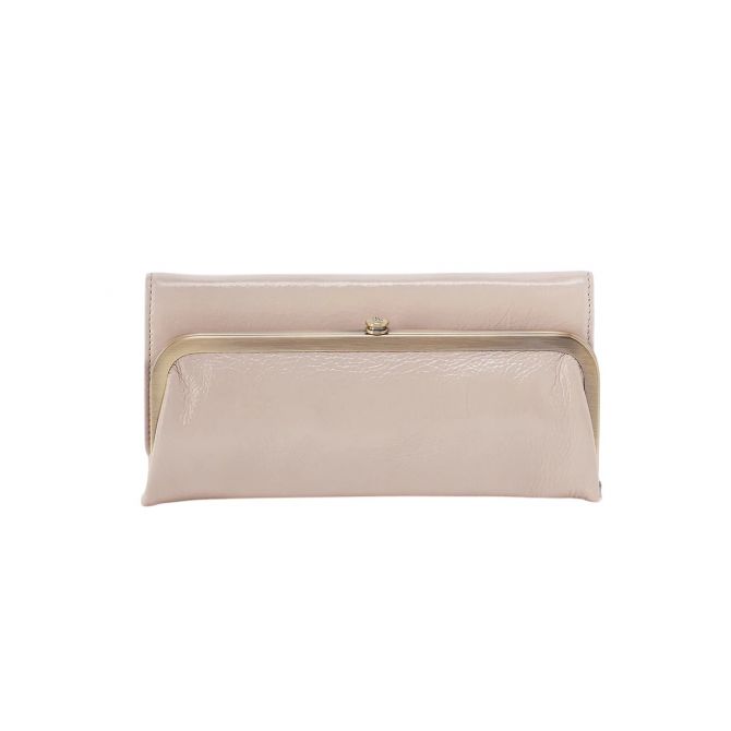 HOBO Rachel Continental Wallet, Stone Gloss