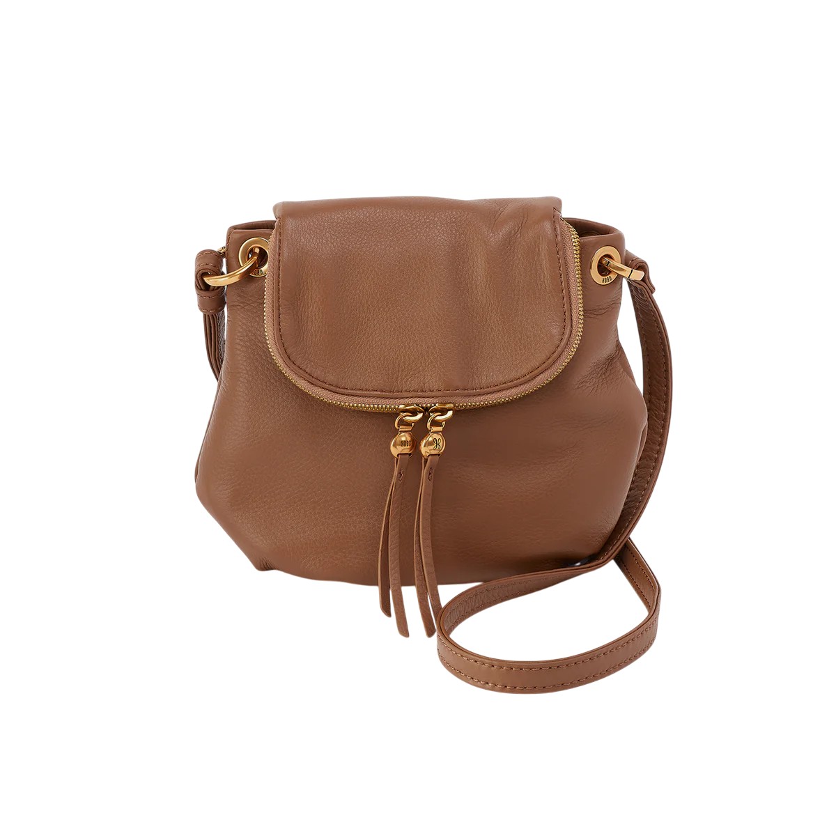 HOBO Fern Zip-Flap Crossbody Bag, Timber Brown