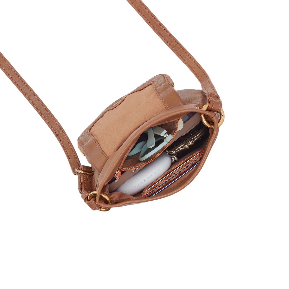 HOBO Fern Zip-Flap Crossbody Bag, Timber Brown