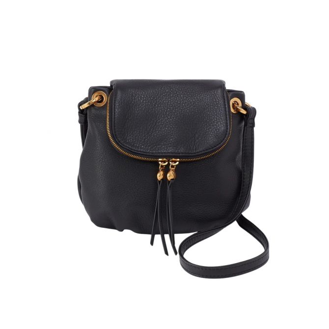 HOBO Fern Zip-Flap Crossbody Bag, Black