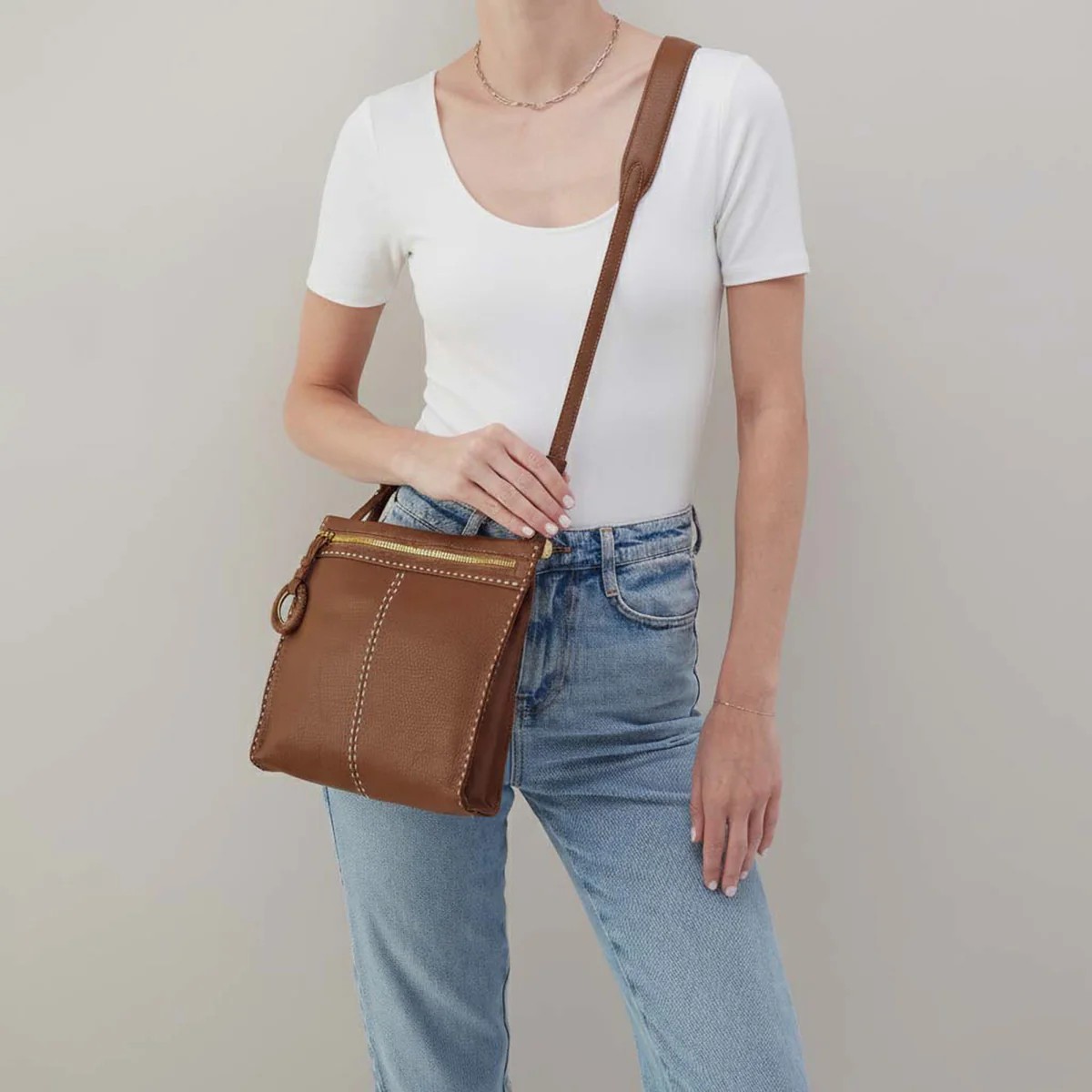 HOBO Austin Medium Crossbody Bag, Timber Brown
