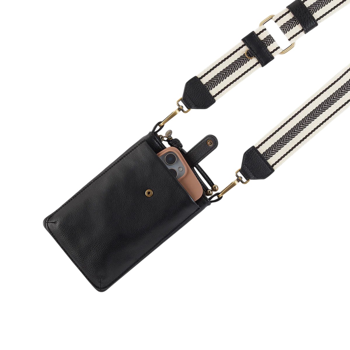HOBO Cass Phone Crossbody Bag, Black