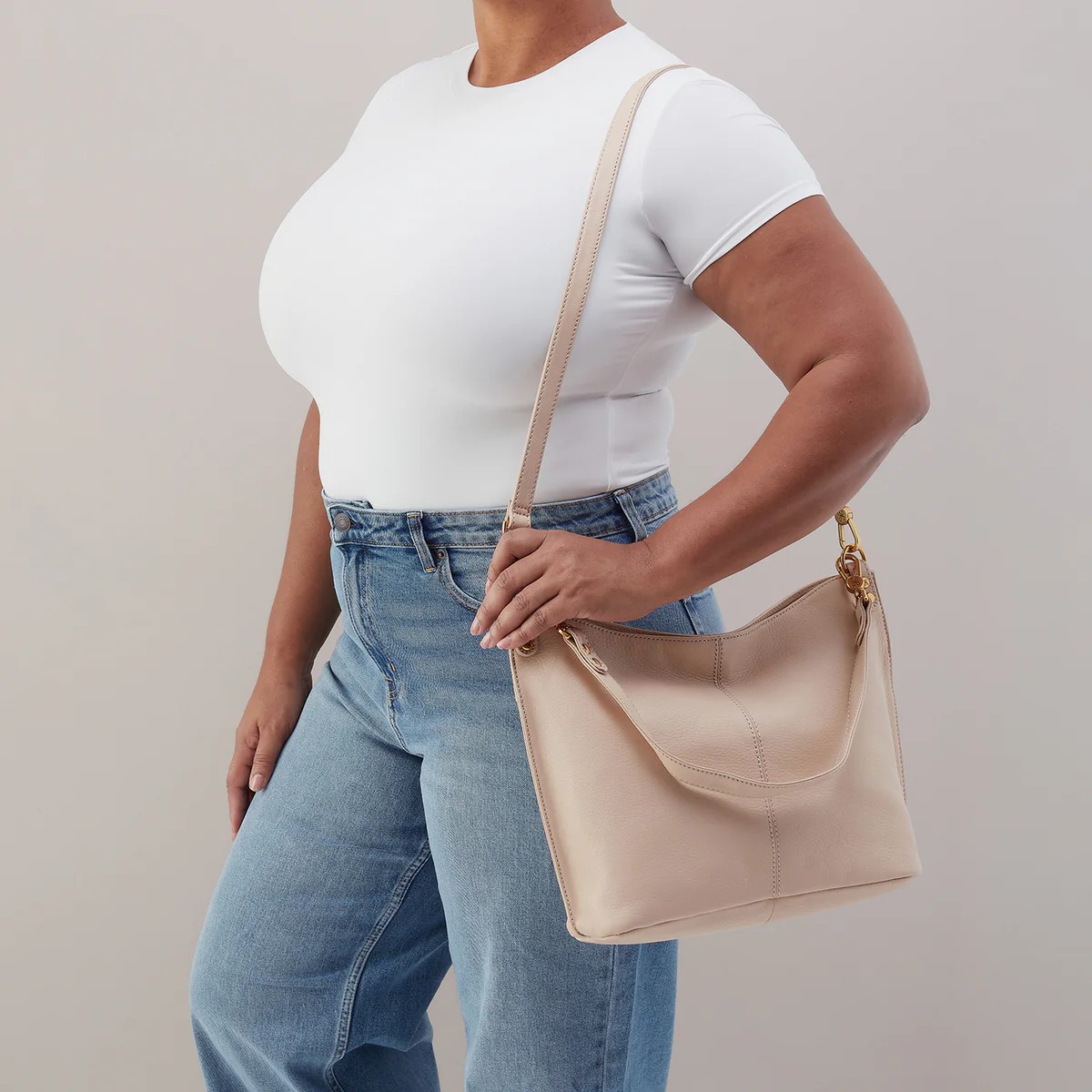 HOBO Pier Shoulder Bag, Stonewash