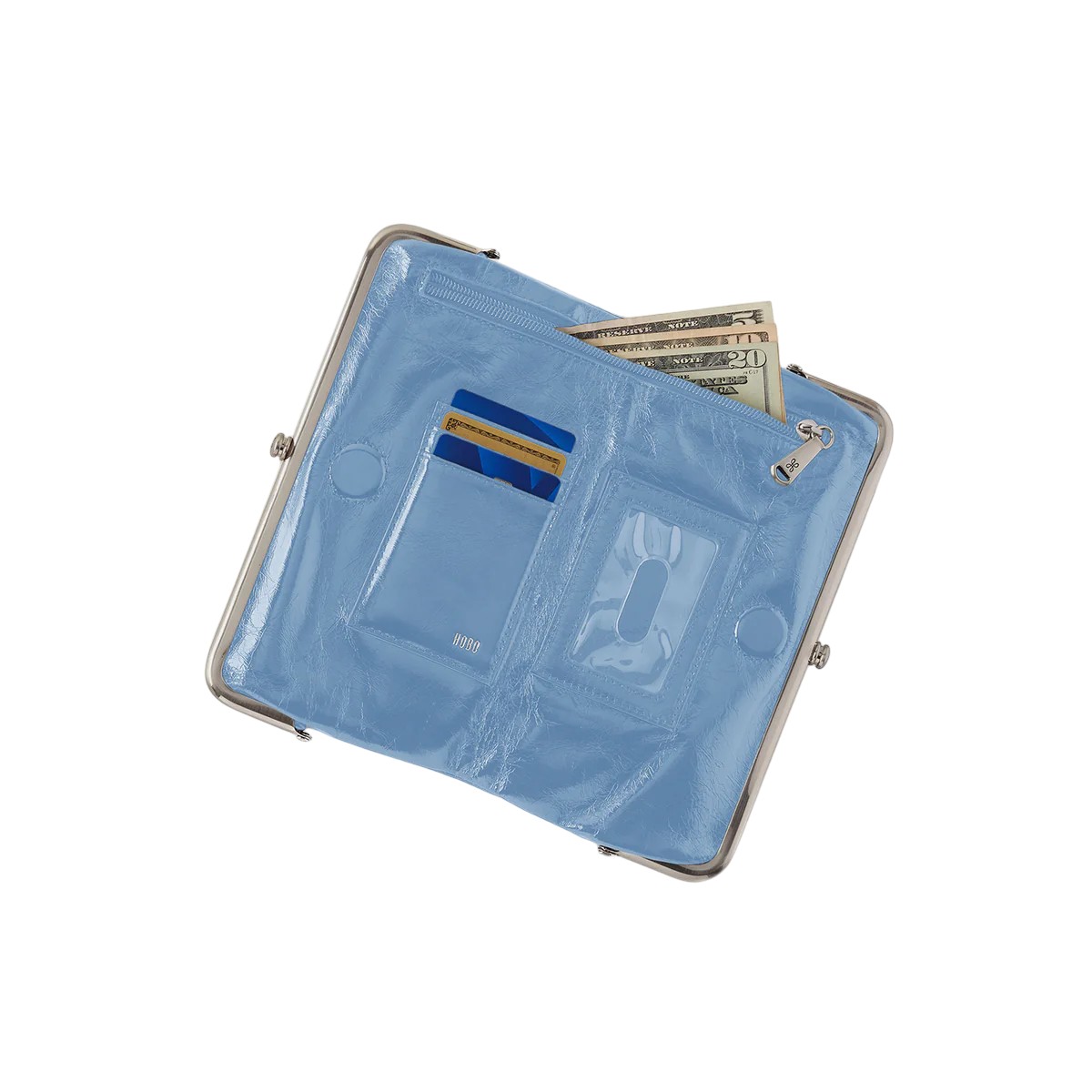 HOBO Lauren Clutch Wallet, Faded Denim