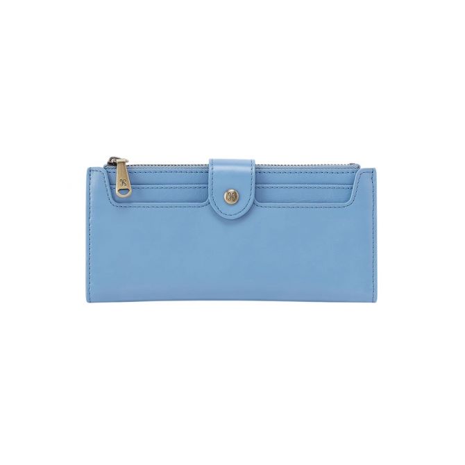 HOBO Dunn Continental Wallet, Faded Denim