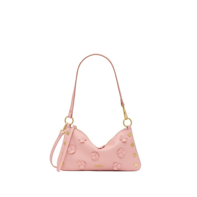 Hammitt Kyle Small Shoulder Bag, Flamingo Flora and Brushed Gold Hardware