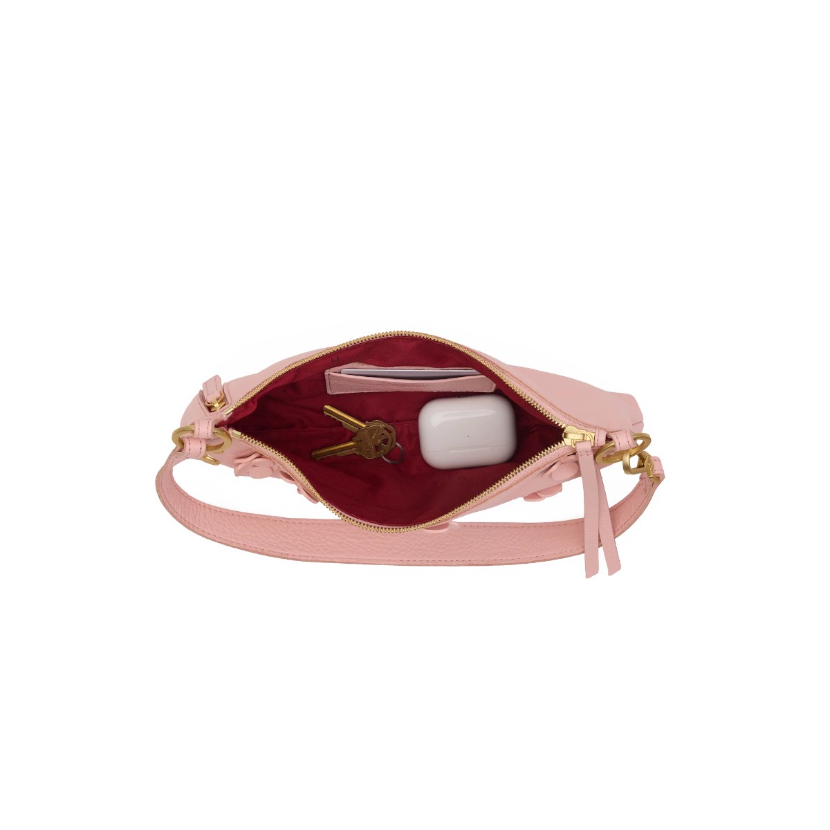 Hammitt Kyle Small Shoulder Bag, Flamingo Flora and Brushed Gold Hardware