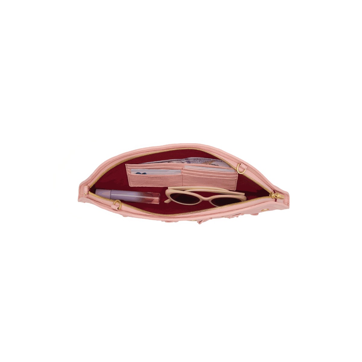 Hammitt Shelley Crossbody Clutch, Flamingo Flora and Brushed Gold Hardware