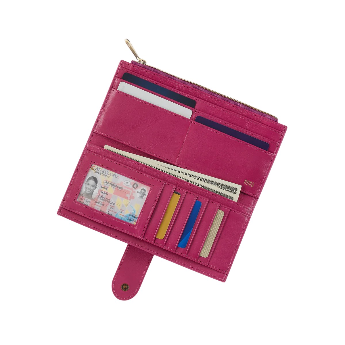 HOBO Dunn Continental Wallet, Cactus Flower