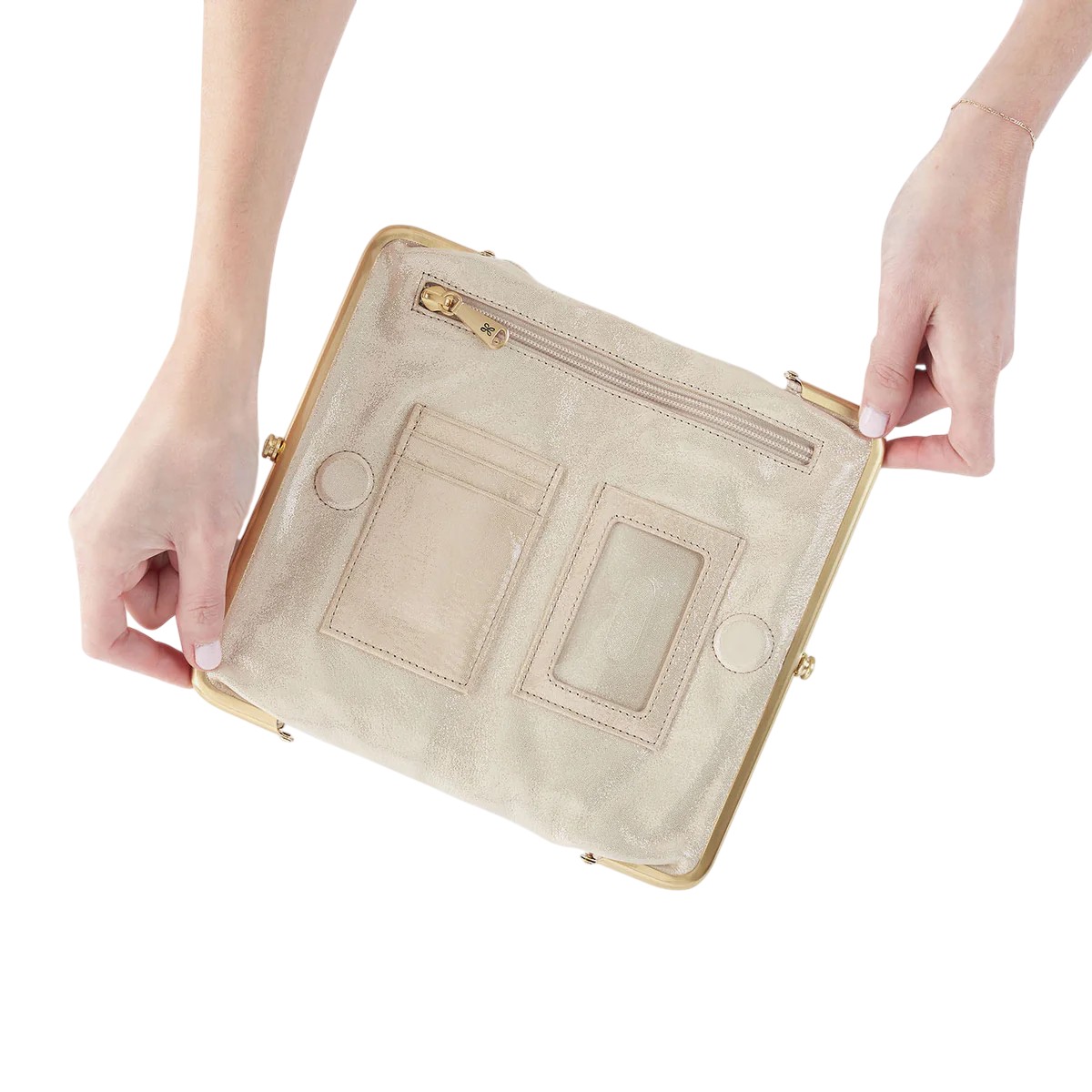 HOBO Lauren Clutch Wallet, Sand Shimmer