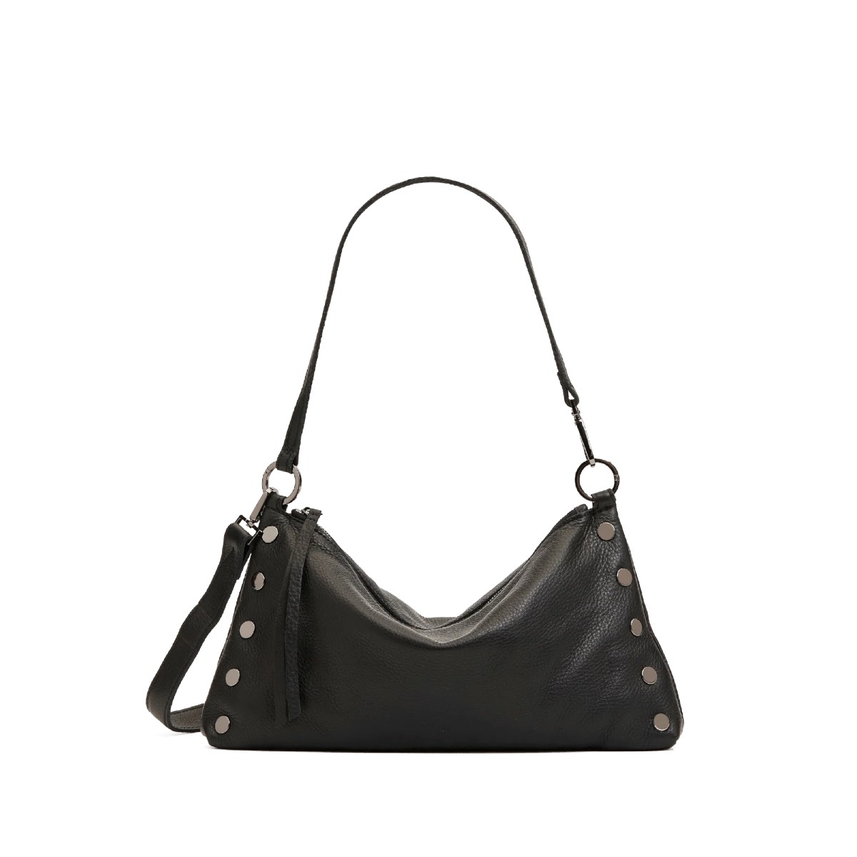 Hammitt Kyle Medium Shoulder Bag, Black and Gunmetal Hardware