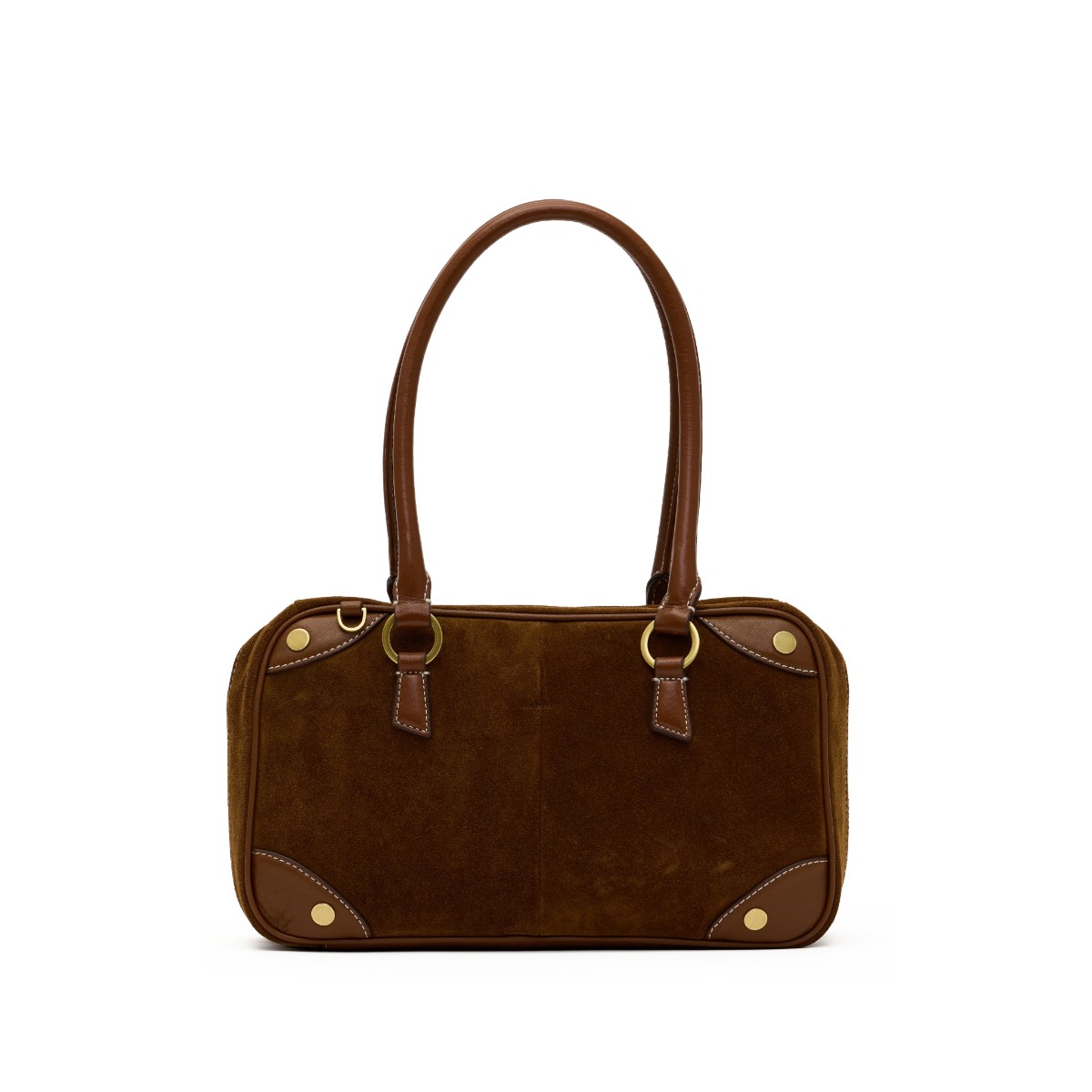 Hammitt Meredith Medium Shoulder Bag, Cinnamon Suede and Antique Yellow Gold Hardware