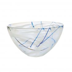 Kosta Boda White Contrast Bowl, Medium