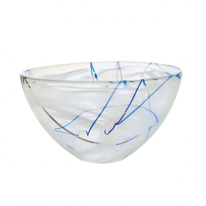 Kosta Boda White Contrast Bowl, Medium