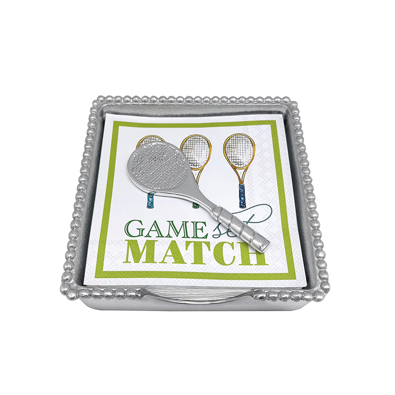 Mariposa Game Set Match Beaded Napkin Box Set