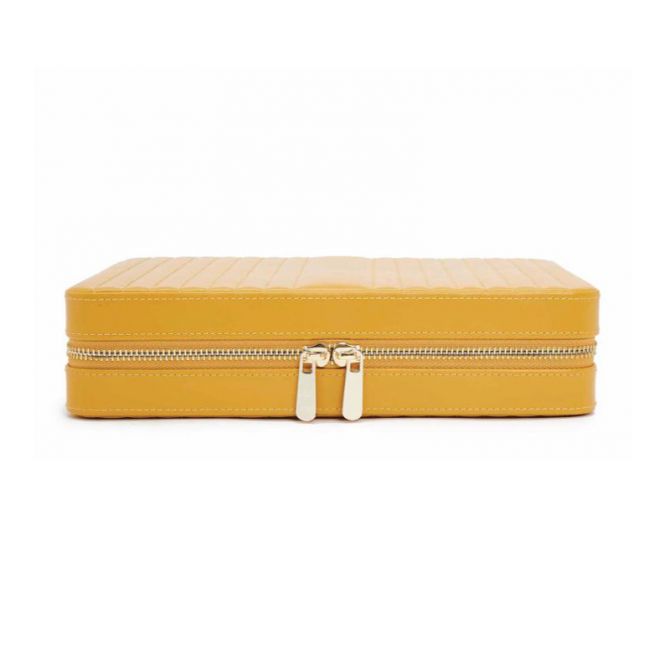 WOLF Maria Large Zip Jewelry Box, Mustard