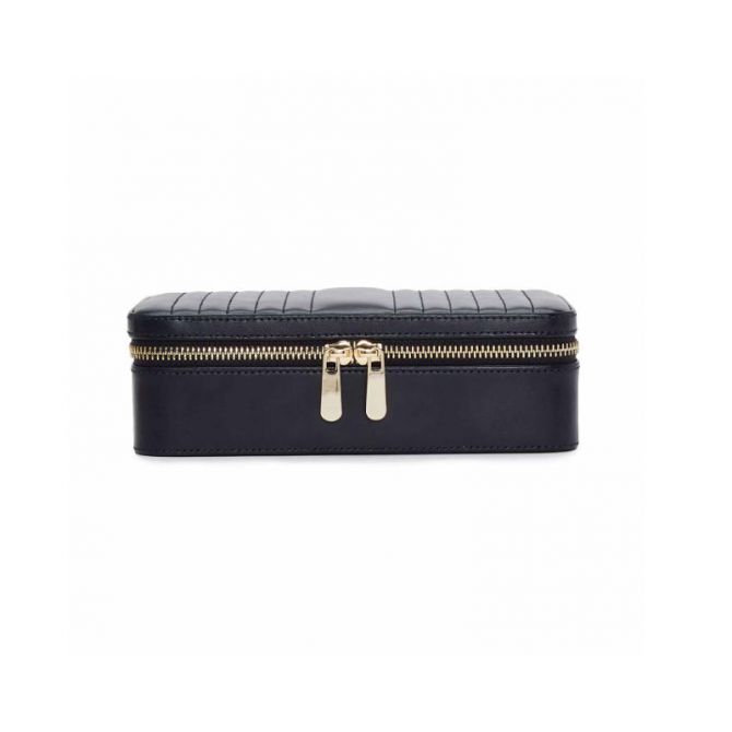WOLF Maria Med Zip Jewelry Box, Navy