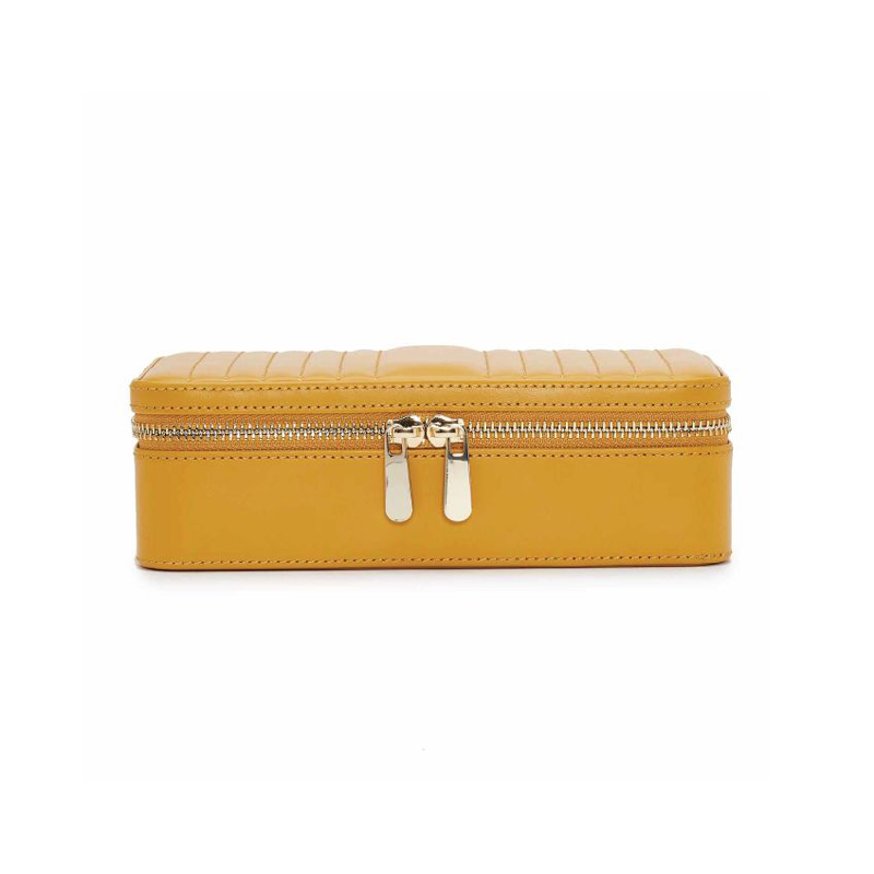 WOlF Maria Medium Zip Jewelry Box, Mustard