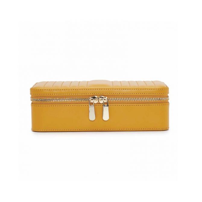 WOlF Maria Medium Zip Jewelry Box, Mustard
