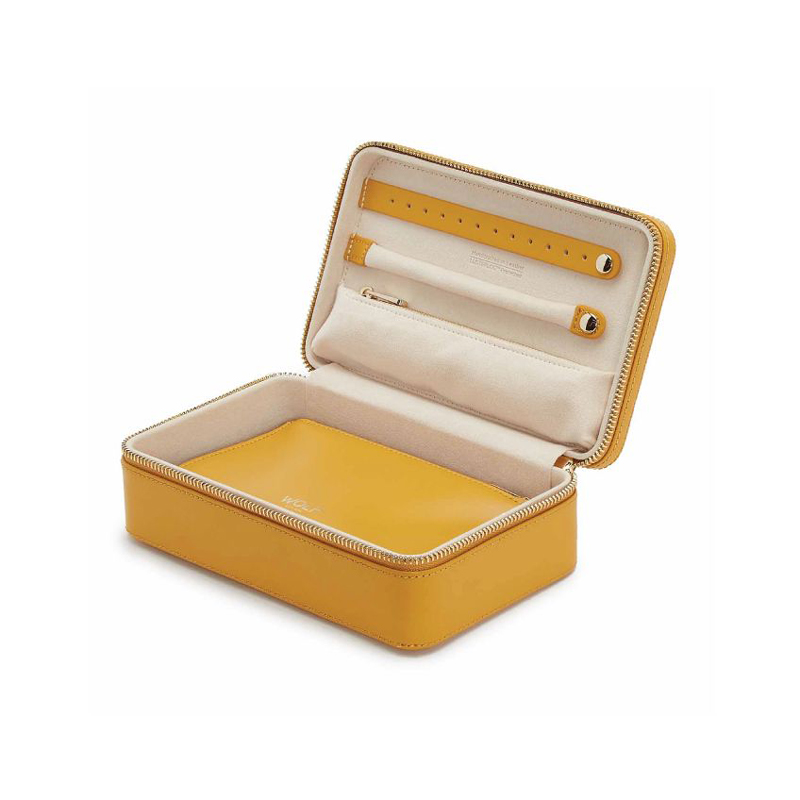 WOlF Maria Medium Zip Jewelry Box, Mustard