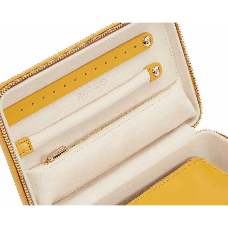 WOlF Maria Medium Zip Jewelry Box, Mustard