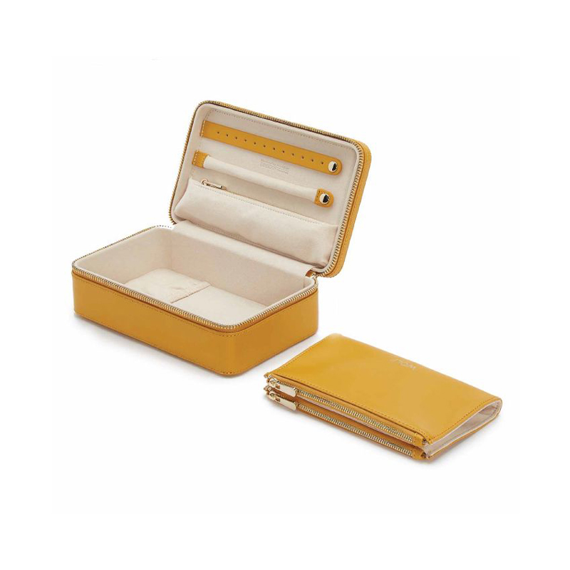 WOlF Maria Medium Zip Jewelry Box, Mustard