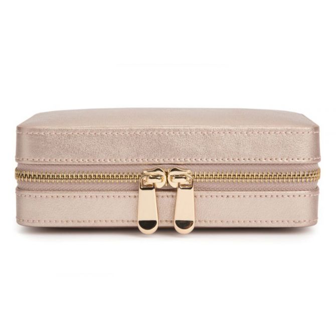 WOLF Palermo Zip Case Jewelry Box, Rose Gold 213616 Borsheims