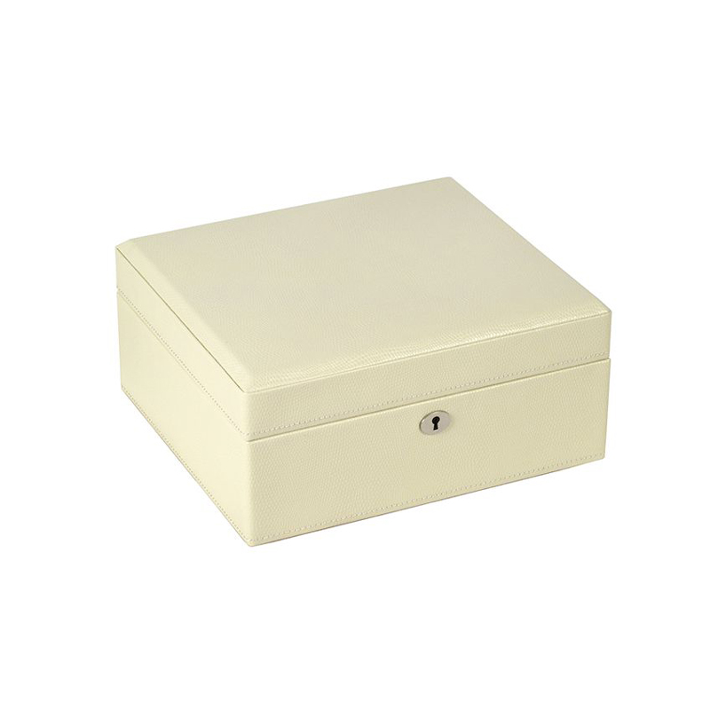 WOLF London Square Jewelry Box, Cream