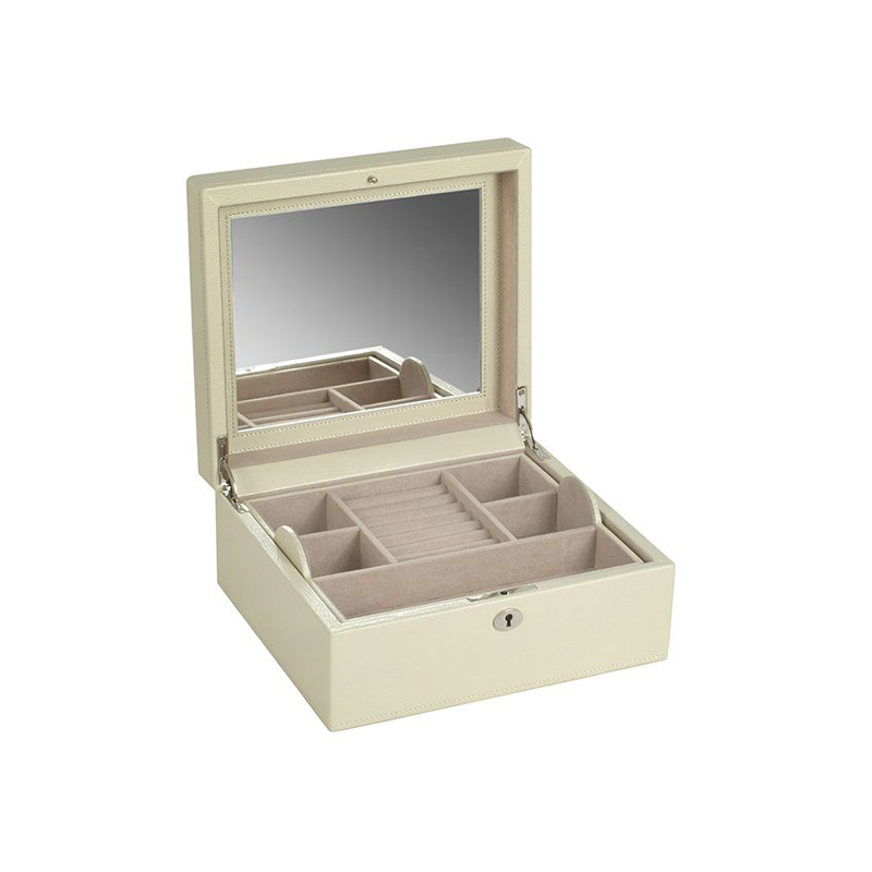 WOLF London Square Jewelry Box, Cream