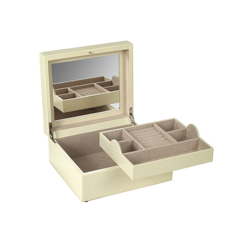 WOLF London Square Jewelry Box, Cream