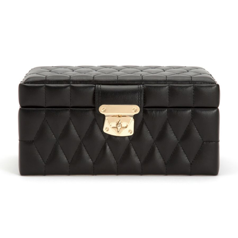 WOLF Caroline Small Jewelry Box, Black