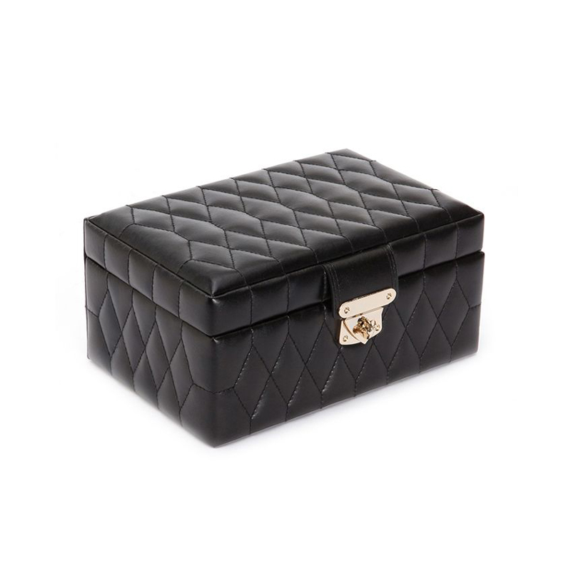 WOLF Caroline Small Jewelry Box, Black