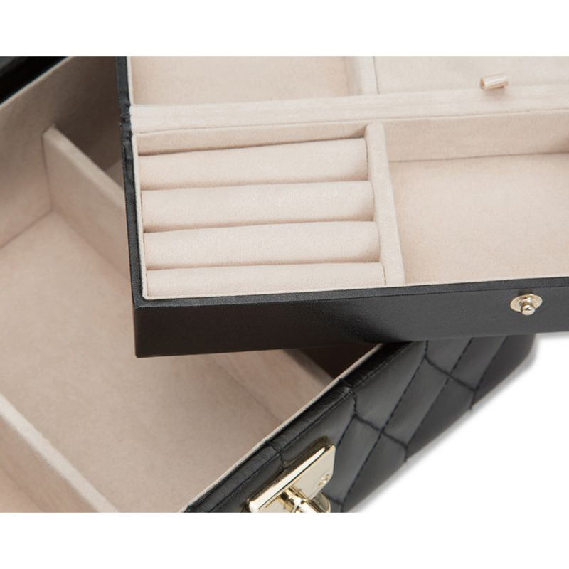 WOLF Caroline Small Jewelry Box, Black
