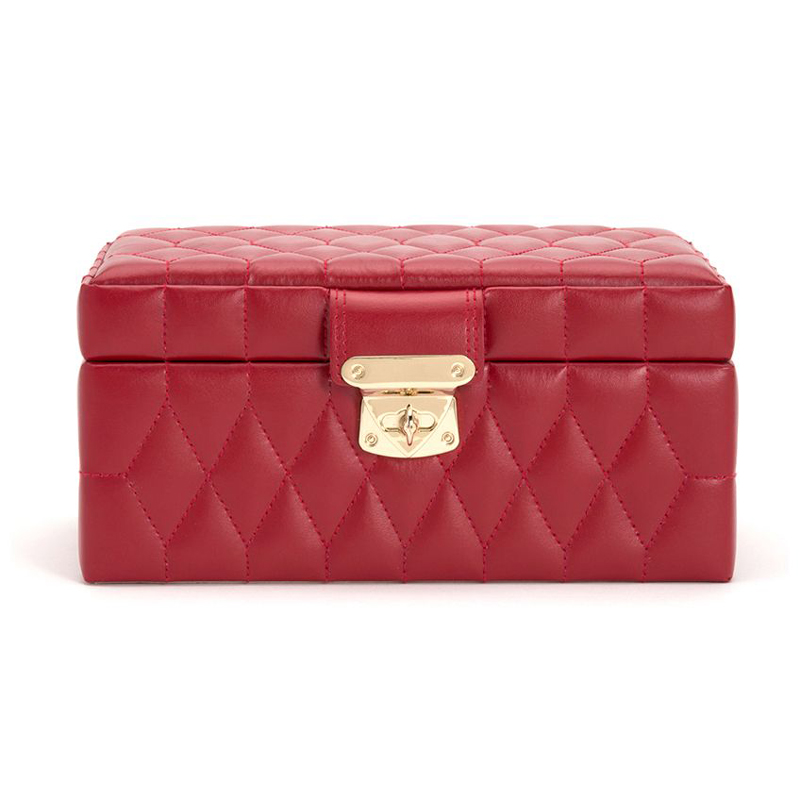WOLF Caroline Small Jewelry Box, Red