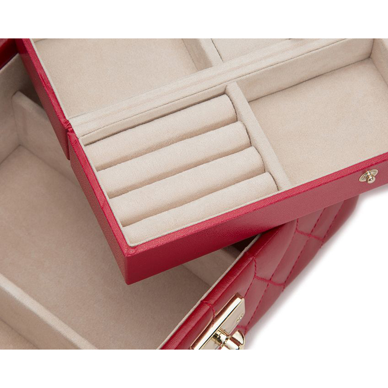 WOLF Caroline Small Jewelry Box, Red