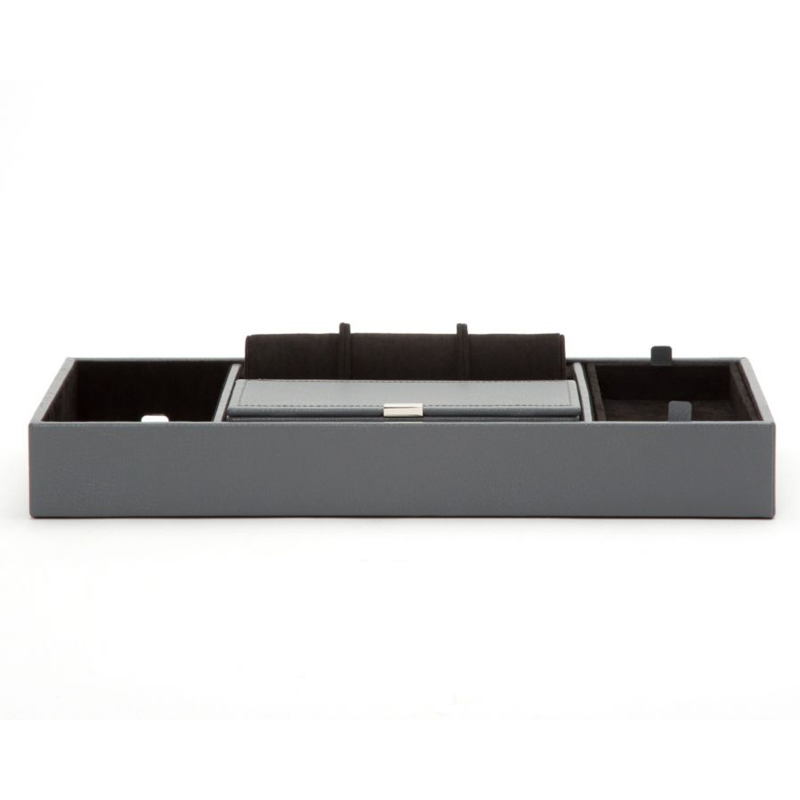 WOLF  Howard Valet Tray with Roll, Grey